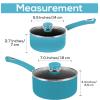 imageUtopia Kitchen Nonstick Saucepan Set with Lid 1 Quart and 2 Quarts Multipurpose Pots Set for Home Kitchen or Restaurant GreyBlackTurquoiseBlack