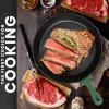 imageUtopia Kitchen Saute Fry Pan  PreSeasoned Cast Iron Skillet Set 3Piece  Frying Pan  6 Inch 8 Inch and 10 Inch Cast Iron Set  Cooking Gift for Men ampamp Women BlackGreen