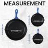 imageUtopia Kitchen Saute Fry Pan  PreSeasoned Cast Iron Skillet Set 3Piece  Frying Pan  6 Inch 8 Inch and 10 Inch Cast Iron Set  Cooking Gift for Men ampamp Women BlackBlue