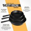 imageUtopia Kitchen Saute Fry Pan  PreSeasoned Cast Iron Skillet Set 3Piece  Frying Pan  6 Inch 8 Inch and 10 Inch Cast Iron Set  Cooking Gift for Men ampamp Women BlackBlack