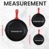 imageUtopia Kitchen Saute Fry Pan  PreSeasoned Cast Iron Skillet Set 3Piece  Frying Pan  6 Inch 8 Inch and 10 Inch Cast Iron Set  Cooking Gift for Men ampamp Women BlackRed