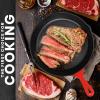 imageUtopia Kitchen Saute Fry Pan  PreSeasoned Cast Iron Skillet Set 3Piece  Frying Pan  6 Inch 8 Inch and 10 Inch Cast Iron Set  Cooking Gift for Men ampamp Women BlackRed