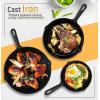 imageUtopia Kitchen Saute Fry Pan  PreSeasoned Cast Iron Skillet Set 3Piece  Frying Pan  6 Inch 8 Inch and 10 Inch Cast Iron Set  Cooking Gift for Men ampamp Women BlackBlack