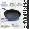 imageUtopia Kitchen Saute Fry Pan  PreSeasoned Cast Iron Skillet Set 3Piece  Frying Pan  6 Inch 8 Inch and 10 Inch Cast Iron Set  Cooking Gift for Men ampamp Women BlackBlue