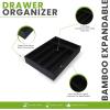 imageUtopia Kitchen Silverware Organizer Bamboo Utensil Drawer Organizer Kitchen Drawer Organizer Silverware Drawer Organizer for Cutlery Utensils ampamp Flatware 5 Compartment Natural Pack of 5Black