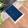 imageUtopia Kitchen Silverware Organizer Bamboo Utensil Drawer Organizer Kitchen Drawer Organizer Silverware Drawer Organizer for Cutlery Utensils ampamp Flatware 5 Compartment Natural Pack of 5Blue