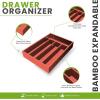 imageUtopia Kitchen Silverware Organizer Bamboo Utensil Drawer Organizer Kitchen Drawer Organizer Silverware Drawer Organizer for Cutlery Utensils ampamp Flatware 5 Compartment Natural Pack of 5Coral