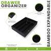imageUtopia Kitchen Silverware Organizer Bamboo Utensil Drawer Organizer Kitchen Drawer Organizer Silverware Drawer Organizer for Cutlery Utensils ampamp Flatware 5 Compartment Natural Pack of 5Black