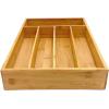 imageUtopia Kitchen Silverware Organizer Bamboo Utensil Drawer Organizer Kitchen Drawer Organizer Silverware Drawer Organizer for Cutlery Utensils ampamp Flatware 5 Compartment Natural Pack of 5Natural