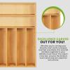 imageUtopia Kitchen Silverware Organizer Bamboo Utensil Drawer Organizer Kitchen Drawer Organizer Silverware Drawer Organizer for Cutlery Utensils ampamp Flatware 5 Compartment Natural Pack of 5Natural