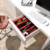 imageUtopia Kitchen Silverware Organizer Bamboo Utensil Drawer Organizer Kitchen Drawer Organizer Silverware Drawer Organizer for Cutlery Utensils ampamp Flatware 5 Compartment Natural Pack of 5Coral