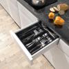 imageUtopia Kitchen Silverware Organizer Bamboo Utensil Drawer Organizer Kitchen Drawer Organizer Silverware Drawer Organizer for Cutlery Utensils ampamp Flatware 5 Compartment Natural Pack of 5Black