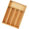 imageUtopia Kitchen Silverware Organizer Bamboo Utensil Drawer Organizer Kitchen Drawer Organizer Silverware Drawer Organizer for Cutlery Utensils ampamp Flatware 5 Compartment Natural Pack of 5Natural