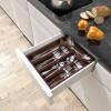 imageUtopia Kitchen Silverware Organizer Bamboo Utensil Drawer Organizer Kitchen Drawer Organizer Silverware Drawer Organizer for Cutlery Utensils ampamp Flatware 5 Compartment Natural Pack of 5Brown