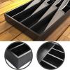 imageUtopia Kitchen Silverware Organizer Bamboo Utensil Drawer Organizer Kitchen Drawer Organizer Silverware Drawer Organizer for Cutlery Utensils ampamp Flatware 5 Compartment Natural Pack of 5Black