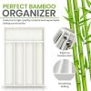 imageUtopia Kitchen Silverware Organizer Bamboo Utensil Drawer Organizer Kitchen Drawer Organizer Silverware Drawer Organizer for Cutlery Utensils ampamp Flatware 5 Compartment Natural Pack of 5White