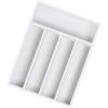 imageUtopia Kitchen Silverware Organizer Bamboo Utensil Drawer Organizer Kitchen Drawer Organizer Silverware Drawer Organizer for Cutlery Utensils ampamp Flatware 5 Compartment Natural Pack of 5White