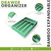 imageUtopia Kitchen Silverware Organizer Bamboo Utensil Drawer Organizer Kitchen Drawer Organizer Silverware Drawer Organizer for Cutlery Utensils ampamp Flatware 5 Compartment Natural Pack of 5Mint