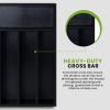 imageUtopia Kitchen Silverware Organizer Bamboo Utensil Drawer Organizer Kitchen Drawer Organizer Silverware Drawer Organizer for Cutlery Utensils ampamp Flatware 5 Compartment Natural Pack of 5Black