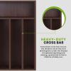 imageUtopia Kitchen Silverware Organizer Bamboo Utensil Drawer Organizer Kitchen Drawer Organizer Silverware Drawer Organizer for Cutlery Utensils ampamp Flatware 5 Compartment Natural Pack of 5Brown
