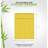 imageUtopia Kitchen Silverware Organizer Bamboo Utensil Drawer Organizer Kitchen Drawer Organizer Silverware Drawer Organizer for Cutlery Utensils ampamp Flatware 5 Compartment Natural Pack of 5Yellow