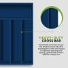 imageUtopia Kitchen Silverware Organizer Bamboo Utensil Drawer Organizer Kitchen Drawer Organizer Silverware Drawer Organizer for Cutlery Utensils ampamp Flatware 5 Compartment Natural Pack of 5Blue