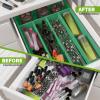 imageUtopia Kitchen Silverware Organizer Bamboo Utensil Drawer Organizer Kitchen Drawer Organizer Silverware Drawer Organizer for Cutlery Utensils ampamp Flatware 5 Compartment Natural Pack of 5Mint