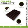 imageUtopia Kitchen Silverware Organizer Bamboo Utensil Drawer Organizer Kitchen Drawer Organizer Silverware Drawer Organizer for Cutlery Utensils ampamp Flatware 5 Compartment Natural Pack of 5Brown