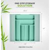 imageUtopia Kitchen Silverware Organizer Expandable Bamboo Utensil Drawer Organizer Kitchen Drawer Organizer Silverware Organizer for Cutlery Utensils Flatware Holder 68 Slots Natural Pack of 5Mint