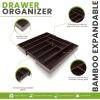 imageUtopia Kitchen Silverware Organizer Expandable Bamboo Utensil Drawer Organizer Kitchen Drawer Organizer Silverware Organizer for Cutlery Utensils Flatware Holder 68 Slots Natural Pack of 5Brown