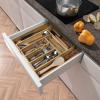 imageUtopia Kitchen Silverware Organizer Expandable Bamboo Utensil Drawer Organizer Kitchen Drawer Organizer Silverware Organizer for Cutlery Utensils Flatware Holder 68 Slots Natural Pack of 5Natural
