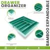 imageUtopia Kitchen Silverware Organizer Expandable Bamboo Utensil Drawer Organizer Kitchen Drawer Organizer Silverware Organizer for Cutlery Utensils Flatware Holder 68 Slots Natural Pack of 5Mint
