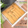imageUtopia Kitchen Silverware Organizer Expandable Bamboo Utensil Drawer Organizer Kitchen Drawer Organizer Silverware Organizer for Cutlery Utensils Flatware Holder 68 Slots Natural Pack of 5Natural
