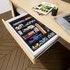 imageUtopia Kitchen Silverware Organizer Expandable Bamboo Utensil Drawer Organizer Kitchen Drawer Organizer Silverware Organizer for Cutlery Utensils Flatware Holder 68 Slots Natural Pack of 5Black