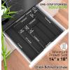 imageUtopia Kitchen Silverware Organizer Expandable Bamboo Utensil Drawer Organizer Kitchen Drawer Organizer Silverware Organizer for Cutlery Utensils Flatware Holder 68 Slots Natural Pack of 5Black