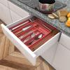 imageUtopia Kitchen Silverware Organizer Expandable Bamboo Utensil Drawer Organizer Kitchen Drawer Organizer Silverware Organizer for Cutlery Utensils Flatware Holder 68 Slots Natural Pack of 5Coral