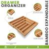 imageUtopia Kitchen Silverware Organizer Expandable Bamboo Utensil Drawer Organizer Kitchen Drawer Organizer Silverware Organizer for Cutlery Utensils Flatware Holder 68 Slots Natural Pack of 5Natural