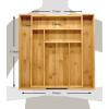 imageUtopia Kitchen Silverware Organizer Expandable Bamboo Utensil Drawer Organizer Kitchen Drawer Organizer Silverware Organizer for Cutlery Utensils Flatware Holder 68 Slots Natural Pack of 5Natural