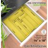 imageUtopia Kitchen Silverware Organizer Expandable Bamboo Utensil Drawer Organizer Kitchen Drawer Organizer Silverware Organizer for Cutlery Utensils Flatware Holder 68 Slots Natural Pack of 5Yellow