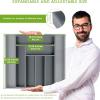 imageUtopia Kitchen Silverware Organizer Expandable Bamboo Utensil Drawer Organizer Kitchen Drawer Organizer Silverware Organizer for Cutlery Utensils Flatware Holder 68 Slots Natural Pack of 5Grey