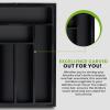 imageUtopia Kitchen Silverware Organizer Expandable Bamboo Utensil Drawer Organizer Kitchen Drawer Organizer Silverware Organizer for Cutlery Utensils Flatware Holder 68 Slots Natural Pack of 5Black