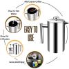 imageUtopia Kitchen Stainless Steel French Press Coffee Maker 32 Oz French Press Tea Maker Camping French Press Coffee Maker Cold Brew Portable Travel Coffee Presses Tea Press Gifts SilverSilver