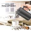 imageUtopia Kitchen Stainless Steel French Press Coffee Maker 32 Oz French Press Tea Maker Camping French Press Coffee Maker Cold Brew Portable Travel Coffee Presses Tea Press Gifts SilverBlack