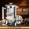 imageUtopia Kitchen Stainless Steel French Press Coffee Maker 32 Oz French Press Tea Maker Camping French Press Coffee Maker Cold Brew Portable Travel Coffee Presses Tea Press Gifts SilverSilver