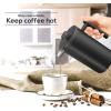 imageUtopia Kitchen Stainless Steel French Press Coffee Maker 32 Oz French Press Tea Maker Camping French Press Coffee Maker Cold Brew Portable Travel Coffee Presses Tea Press Gifts SilverBlack