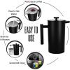 imageUtopia Kitchen Stainless Steel French Press Coffee Maker 32 Oz French Press Tea Maker Camping French Press Coffee Maker Cold Brew Portable Travel Coffee Presses Tea Press Gifts SilverBlack