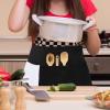 imageUtopia Wear 2 Pack Server Apron with 3 Pockets Waist Apron for Waiter Waitress 12 InchesBlack
