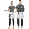 imageUtopia Wear 2 Pack Server Apron with 3 Pockets Waist Apron for Waiter Waitress 12 InchesWhite