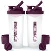 imageUtopia Home Shaker Bottle 2 Pack  24 Ounce Plastic Protein or Cocktail Shaker Bottle for Pre ampamp Post workout with Twist ampamp Lock Protein Box Storage All Black ampamp ClearBlackClearPlum