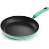 imageUtopia Kitchen 11 Inch Nonstick Frying Pan  Induction Bottom  Aluminum Alloy and Scratch Resistant Body  Riveted Handle GreyBlack Pack of 4GreenBlack